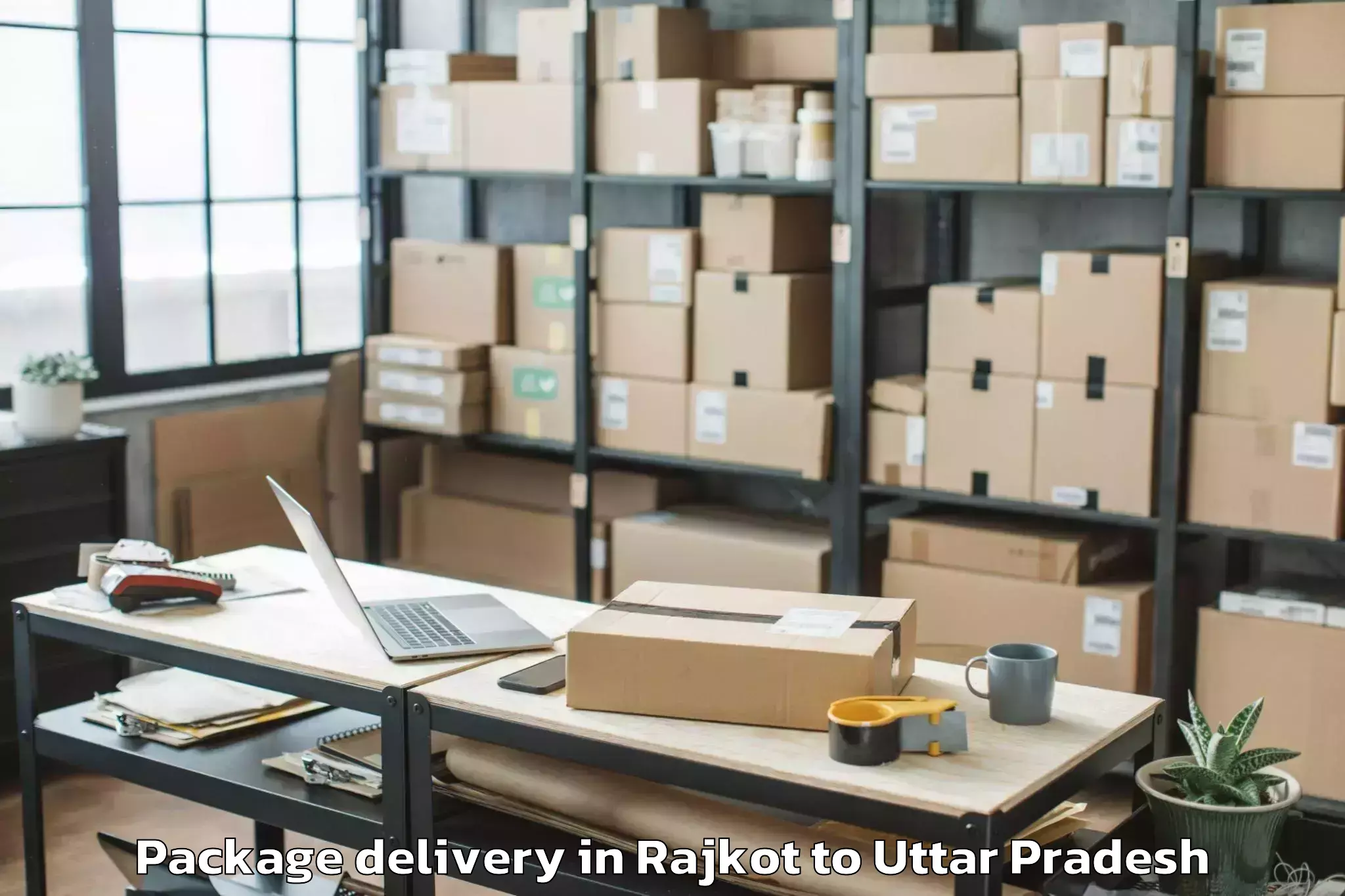 Professional Rajkot to Captainganj Package Delivery